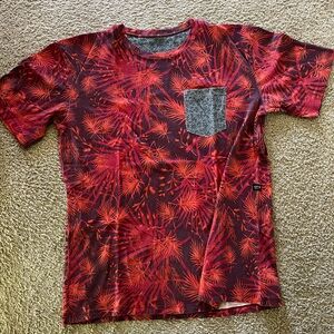 Vans Shirt Men Large OTW Collection Tropical Print Pocket Tee Skater Streetwear